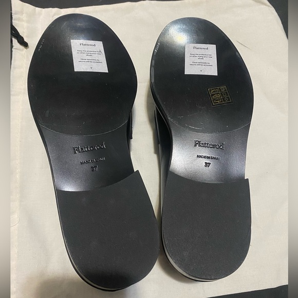 Flattered Sara Leather Black Loafers size 37 - Picture 2 of 4
